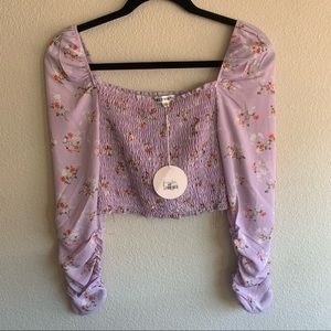 NWT Purple Crop Top Runway 7